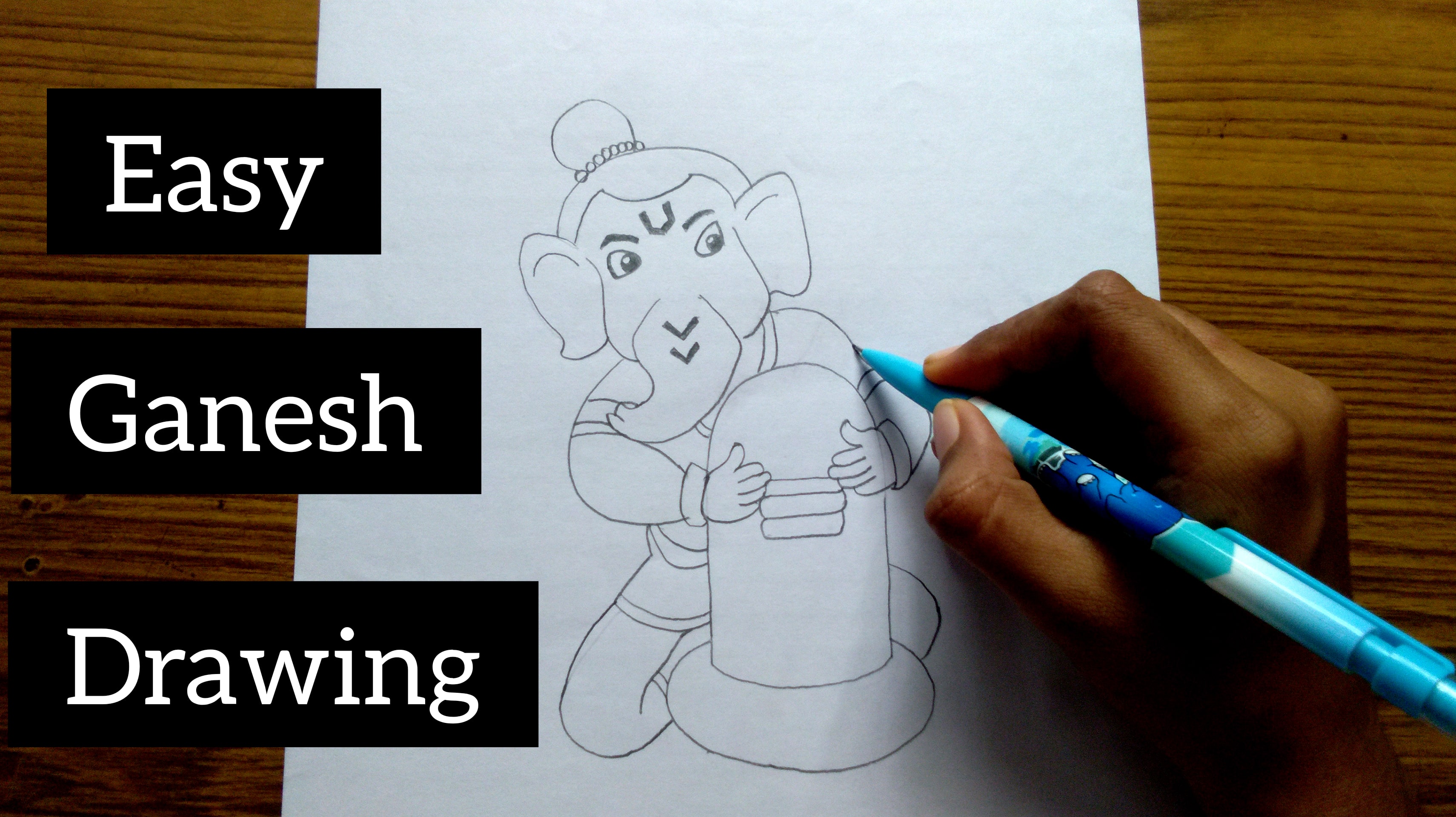 Simple ganesh pencil deals drawing