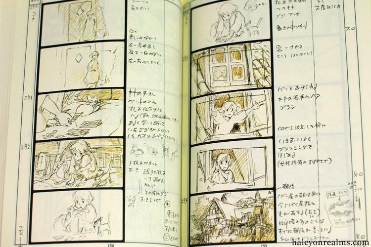 Story board book for Hayao Miyazaki's Kiki's Delivery Service
