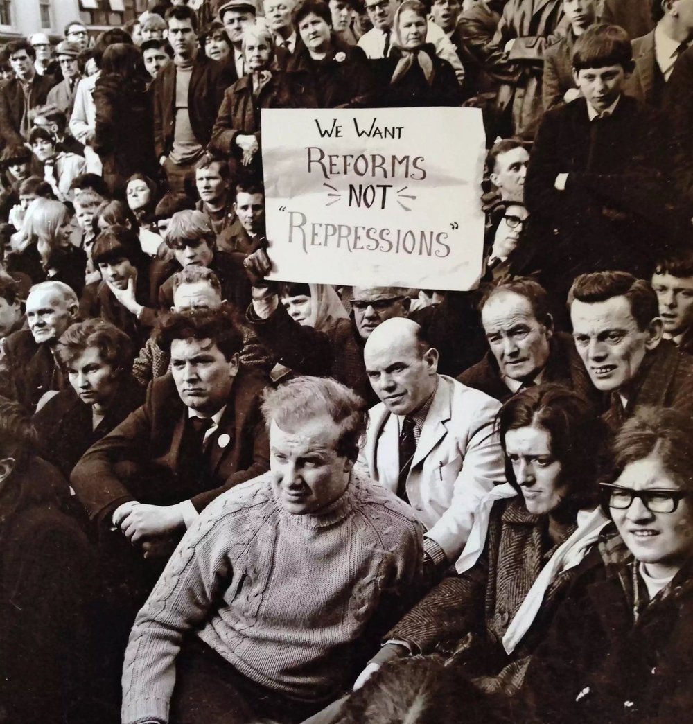 Before Taylor Swift was big into Aran Jumpers - Ivan Cooper was rocking funky knitwear on the streets of Derry. The politics of the SDLP began in the streets, through protest and street meetings. It's where we're at our best - organising in our local communities.  #SDLP50