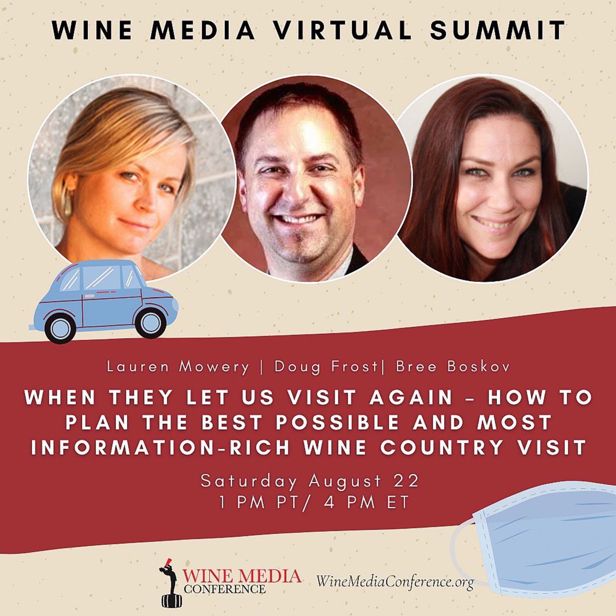 echolandswinery's tweet photo. Our own @winedogboy is running a virtual seminar this Sat. at 3 pm for  @WineMediaCon about the new COVID world of #winetravel. Bree Bostock MW and travel &amp; wine writer @chasingthevine will join in the conversation. Register here: https://t.co/NSisUwcEhF #WMC20 https://t.co/HNdcNgNVW8