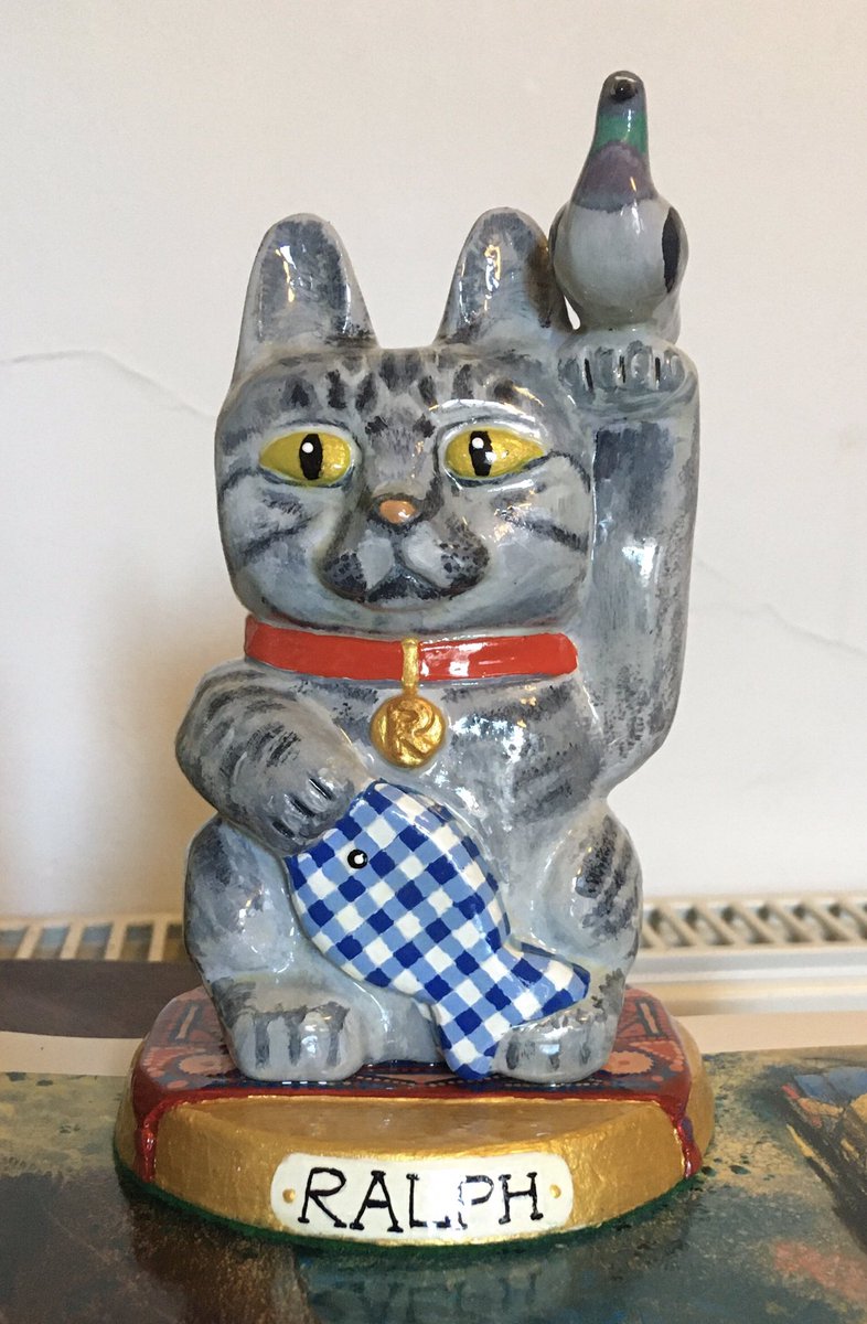 BayleWindow's tweet image. I came home to find this beautiful, heartbreaking work of art on my doorstep. @towering_dead has captured the true essence of dear, departed boy Ralph in true #Staffordshire style. It is a wonderful gift and shall have pride of place. Thank you so much Scott ❤️