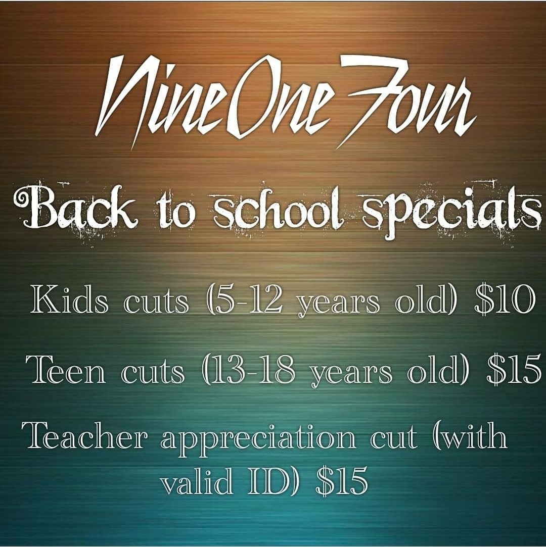 NineOneFourSty1's tweet image. Full service, multicultural salon &amp;amp; barber!! Check out our back to school specials!!! 

#nineonefour #hairstyle #style #stylist #haircolor #barberlife #barber #beautiful #beauty #fridaythoughts