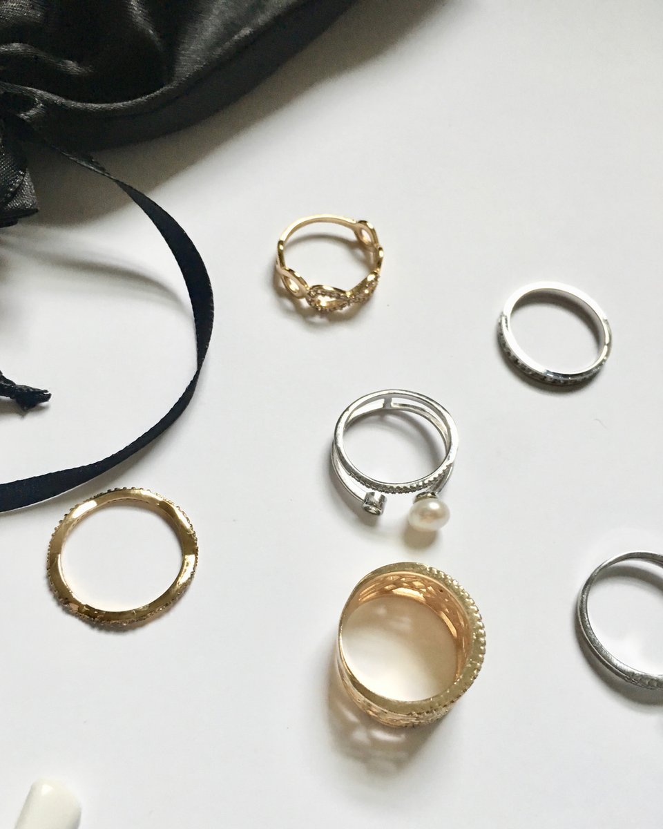 Stacked together or worn alone; delicate or bold...our collection of rings ALWAYS make a statement! #LoveMisayo💗 #FridayNightFashion #WearADamnMask