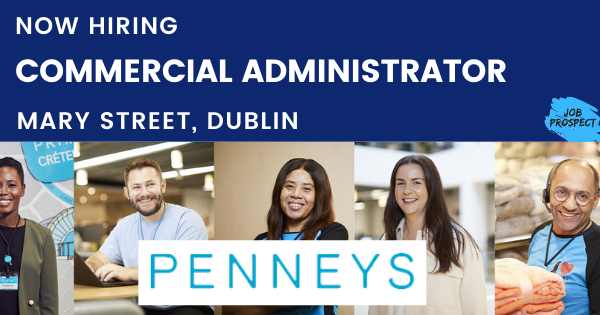 Job_Prospect's tweet photo. Commercial Administrator | Penneys, Mary Street, Dublin

To apply, please click on the link below; 
https://t.co/qvV3dZa2O2

#Dublin #Jobs #Penneys #Hiring #JobsInDublin #Ireland #JobAlert #jobopportunity #JobProspect #jobseekers #JobSearch #Job #jobfairy # https://t.co/hLwM60whwQ