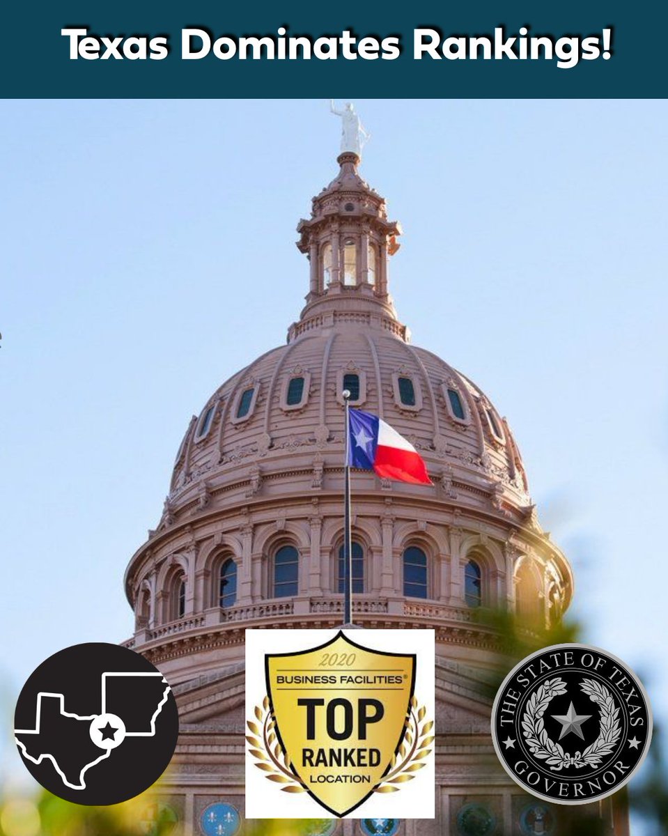 Once again, Business Facilities Magazine ranks Texas a powerhouse state for doing business. Click the link in bio to see how they top the charts with 50 awards in 22 categories! (businessfacilities.com/2020/07/busine…) #TAPintoTEXARKANA #texarkana #madeintexas #artxredi  #nextlevel  #gotxk