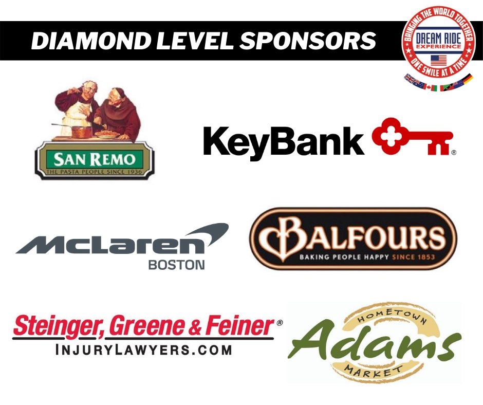 DreamRideExp's tweet image. The Dream Ride Experience is supported by our incredible sponsors! #DreamRide365 #DreamRideExp #DiamondLevel #ThankYou

@keybank 
@SanRemoPasta
@McLarenBoston 
@AdamsMarkets 
@SGFInjuryLaw