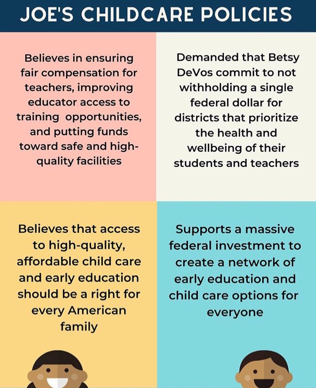 Joe (and his wife  @laurenkennedyMA!) have fought to ensure everyone has access to affordable, high-quality education and childcare!