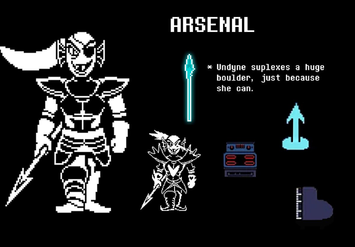 Undyne is a warrior, she was born for this! Her magic spears and her terrible cooking abilities would make her the best fighter she can be. Also, she could even have a meter that transforms her into Undyne The Undying (also suplex everyone just because she can).