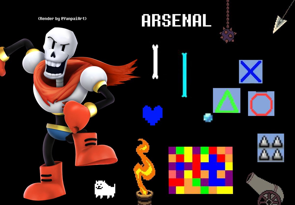 THE GREAT PAPYRUS, his dream of being acknowledged by society would finally come true. Papyrus would be a really fun fighter, his blue attacks would really come in handy, making Papyrus very unique and different from the others. Also, imagine alts like the "Cool Dude" outfit!
