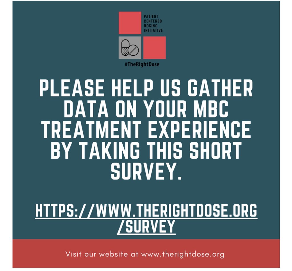 Today is the last day to participate in this anonymous survey. We will be presenting the data gathered from this survey as a poster at SABCS. @swaggsheila1 @itsnot_pink @christeeny513 @CANsurvive @LesleyKailani @SpiveySandra @chawnte3