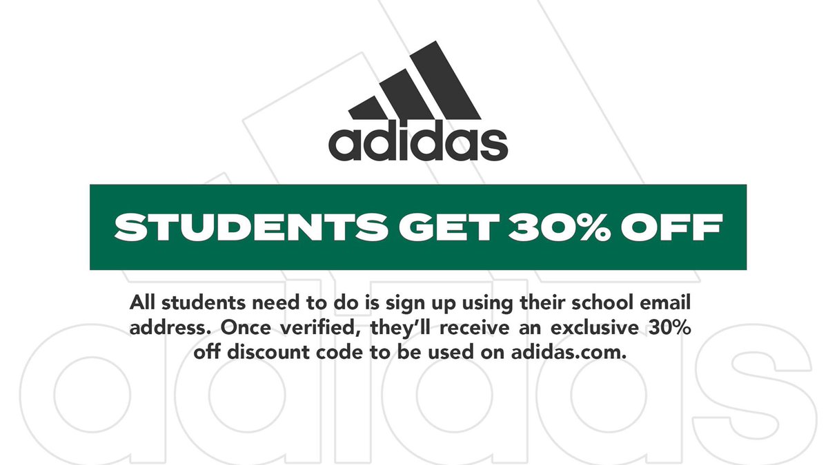 OhioBobcats's tweet photo. As part of the adidas family, all @ohiou students get 30% off!

https://t.co/PpouBkLDyk https://t.co/OUhuLTacnt