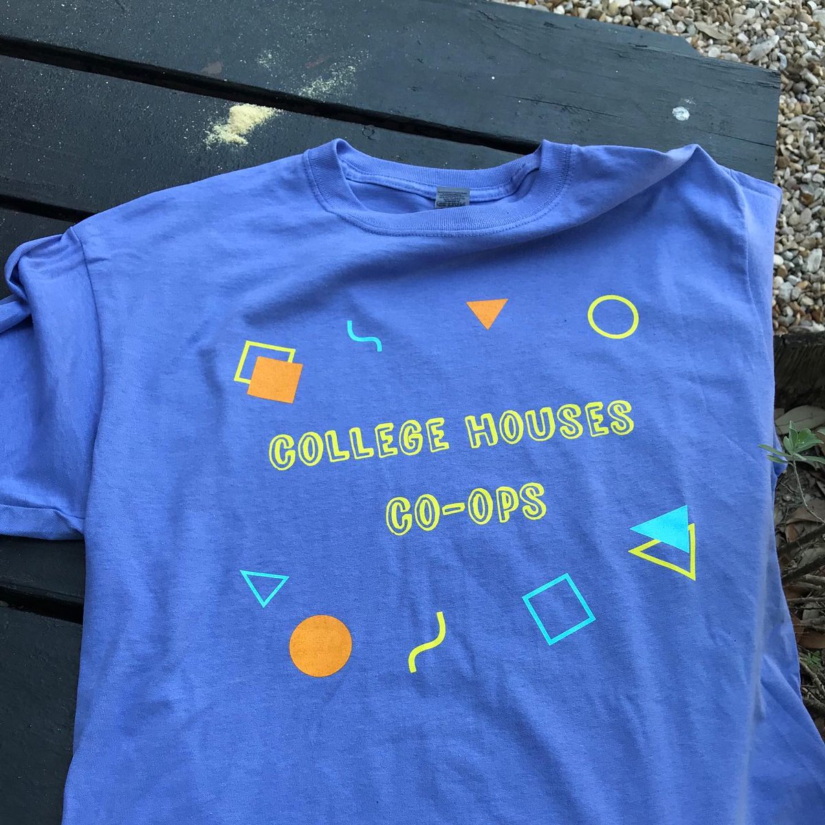 CollegeHouses's tweet photo. It’s move-in day, and a new year means a new T-shirt! (Can you tell we’re feeling some 90s nostalgia?)

We can’t wait to get these to our new members, as well as to some of our Resilience Scholarship Fund donors!

#cooperative #atx #housing #90s https://t.co/vi7SWDrsFm
