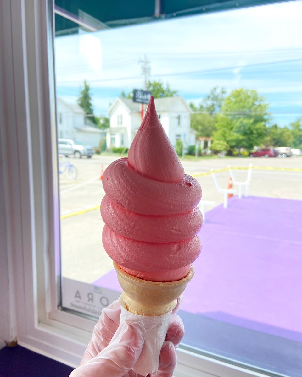 Happy Friday! Stop for a red raspberry cone - our new flavor of the week 😋🥳