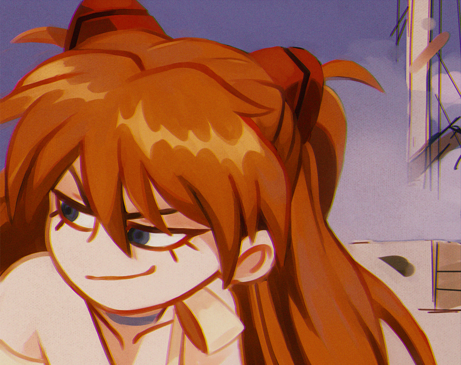 stastr0's tweet photo. i never finished this so might as well post i guess. i never finish a lot of personal things maybe i should get in the habit of at least sharing where i got to lol😖 #asukaredraw from @Gunbusted 's post..tried some new random style #Evangelion #asukalangley #nge https://t.co/du7INQvend
