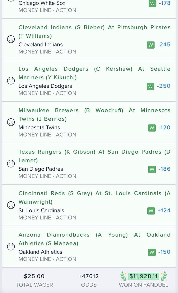Flipped $25 into $11.9K 🤯

(via <a href="/tokes412/">Joey Tokar</a>/<a href="/FDSportsbook/">FanDuel Sportsbook</a>)