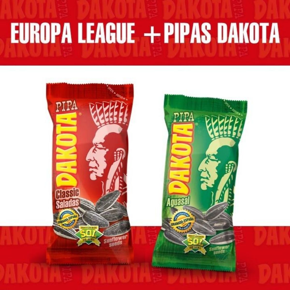 ¿Cuántos Dakoter@s están viendo la Europa League con unas #PipasDakota? ⚽ ¿Classic o aguasal? 😋 ¡O las dos! 😉