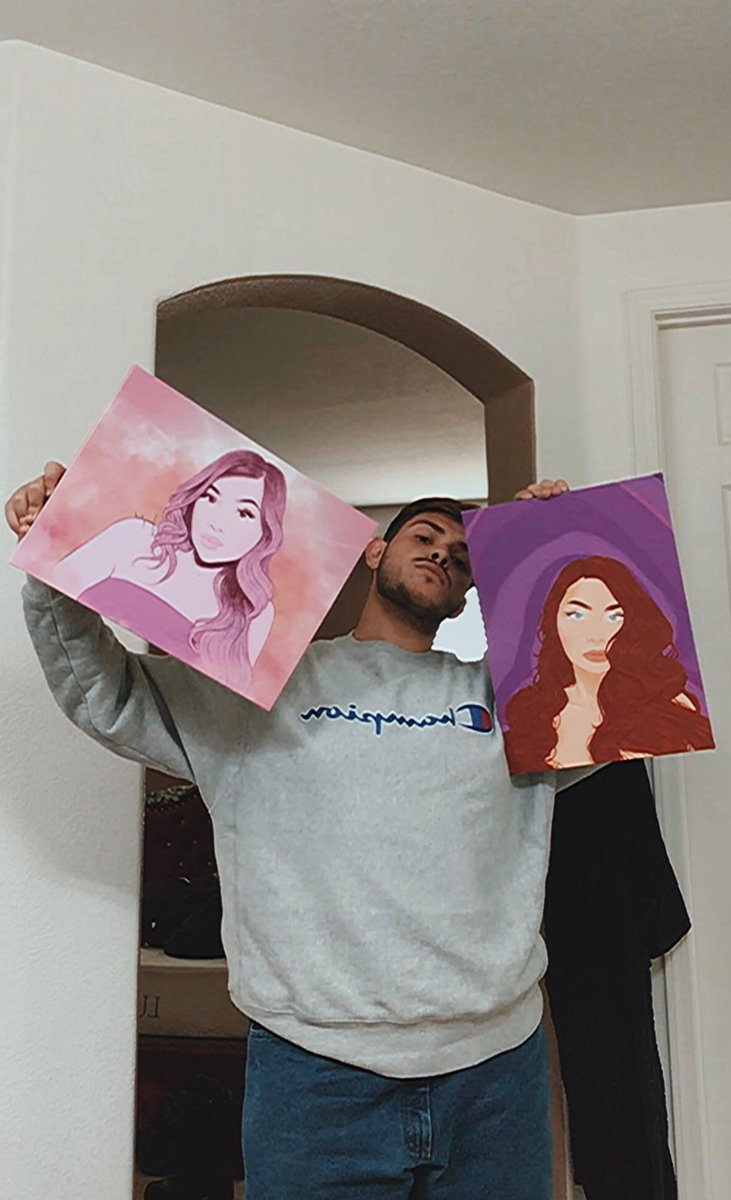 captian_johnnyz's tweet photo. If anyone is interested 
I’m doing portraits on Canvas 
$60 a face 
If you ever wanted to get drawn by me now’s the time. Hit the DM.
Ladies make ur man get u one
Plz Rt, I ship &amp; deliver 💖 https://t.co/1d9v18Nedg
