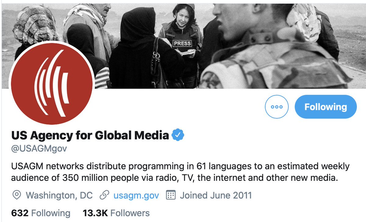 Mark Ames (@markamesexiled) on Twitter photo Makes total sense that @Twitter doesn't designate the US Agency for Global Media <a href="/USAGMgov/">US Agency for Global Media</a> account as "US state-affiliated media" because really who's to say? Makes total sense that @Twitter doesn't designate the US Agency for Global Media <a href="/USAGMgov/">US Agency for Global Media</a> account as "US state-affiliated media" because really who's to say?