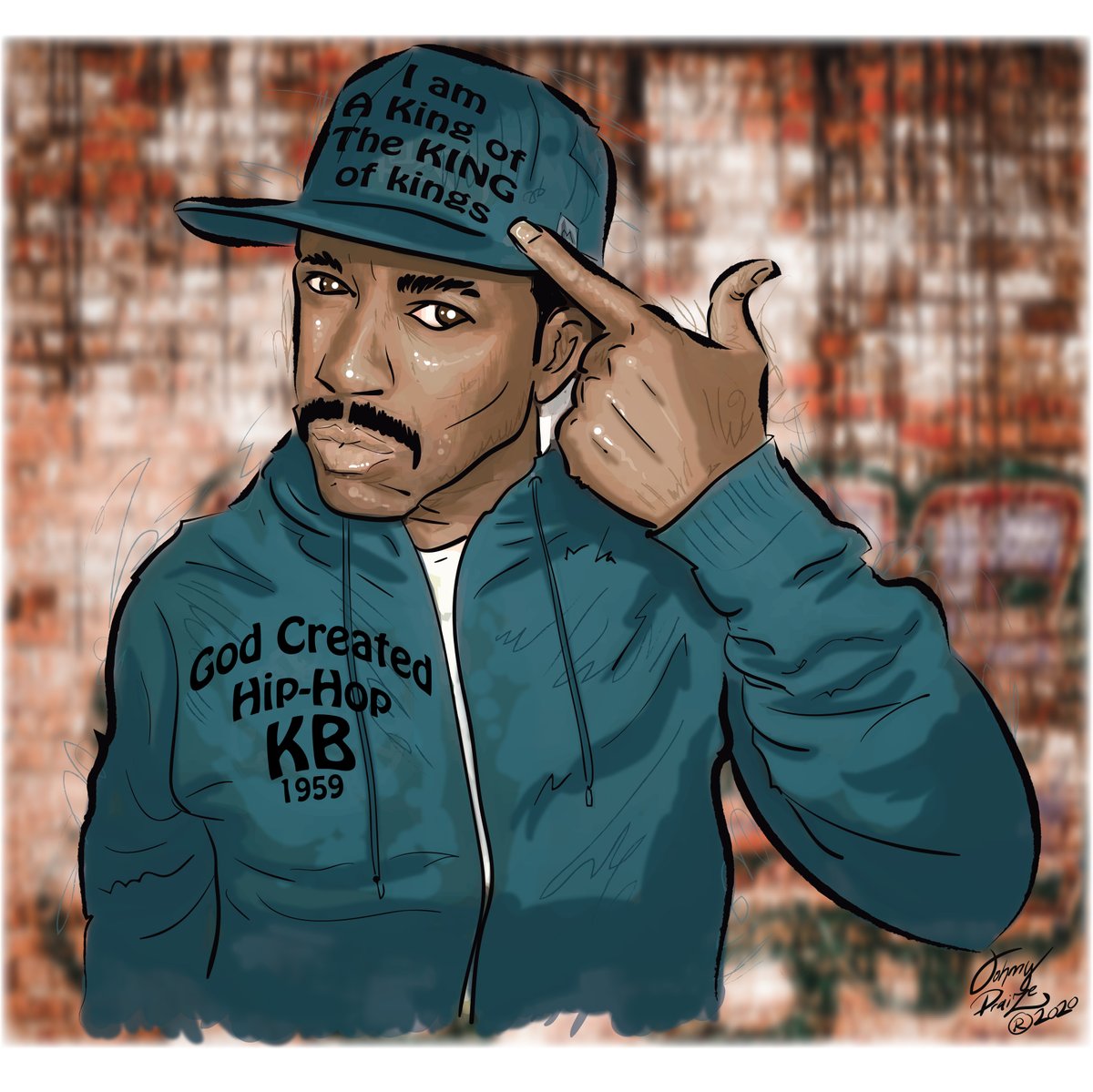 JohnnyPraize's tweet photo. Happy Birthday to the King of Rap Kurtis Blow Illustrated by Johnny Praize. I hope you like it KB! God bless you and your family!
#kurtisblow
#KingOfRap
#illustrationsbyjohnnypraize https://t.co/6c8mWoJ78X