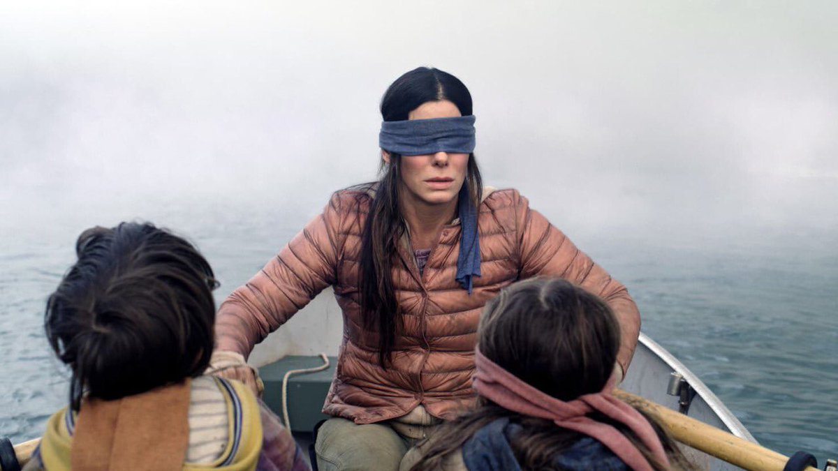 jeanbatthany's tweet photo. Working my way through @netflix #Birdbox sequel could totally swap blindfolds for face masks with psychotic non mask wearing people trying to infect the rest of us #Birdbox2 #WearADamnMask #WearAMaskSaveALife #COVID19 https://t.co/3cfSHJFspH