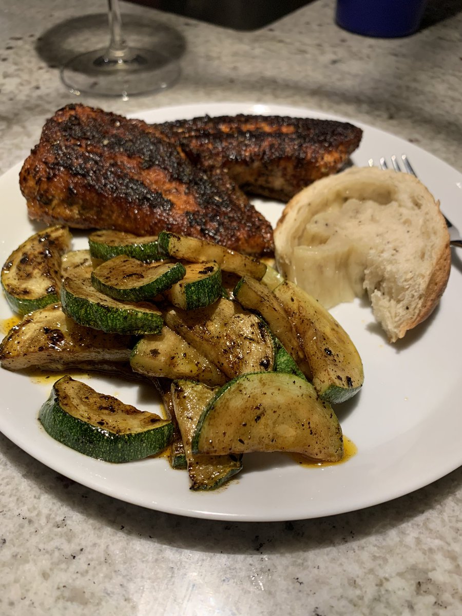 Blackened Salmon & Zucchini sHE COOKED