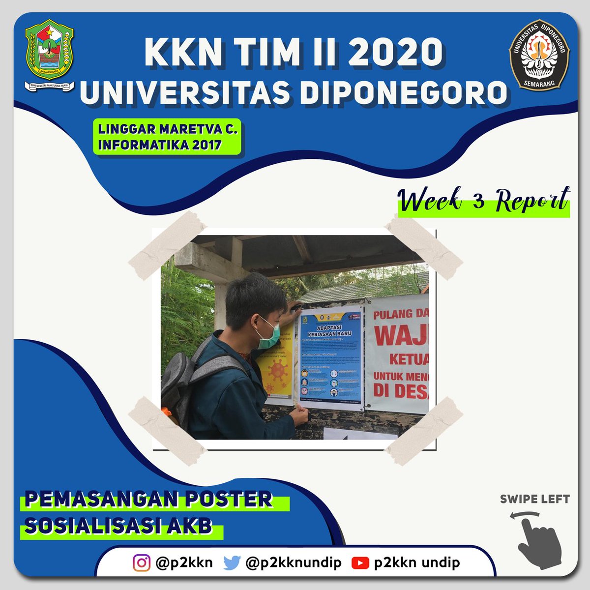 LMaretva's tweet photo. [KKN TIM II UNDIP 2020]
Report Pekan ke-3

@P2KKNundip

#KKNtimIIperiode2020 #p2kknundip #lppmundip #undip #kknundip https://t.co/T1qxY65ySf