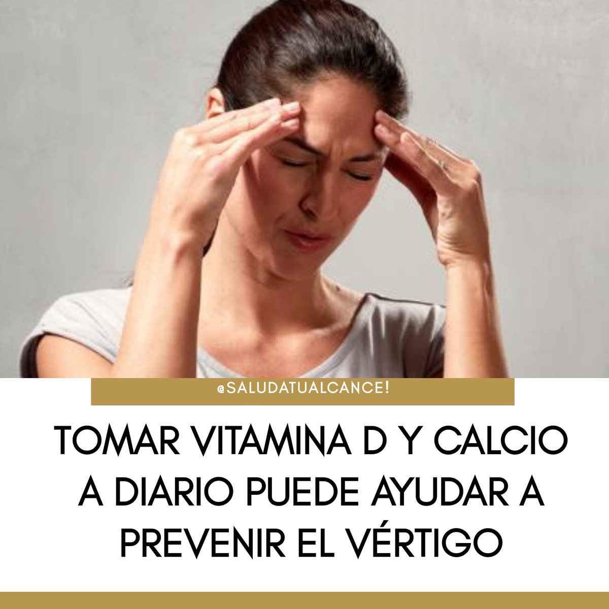 SALUDATUALCANC5's tweet photo. Las personas con vértigo postural paroxístico benigno sufren episodios con cierta frecuencia, pero un estudio ha comprobado que tomar suplementos de vitamina D y calcio reduce significativamente su tasa de recurrencia.
#salud #noticia #sufren #vertigo #vitaminad #calcio #quehace https://t.co/4v5vTTu5TF