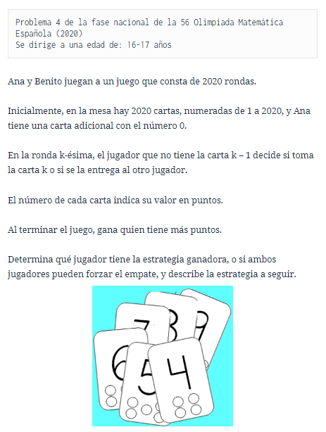 DimatesUA's tweet photo. #LosProblemasDeDimates #156: Juego para dos (https://t.co/jiJllMhwnO)
¡Inténtalo! (La solución en una semana)
#OME2020
@RobSelGom
@OMErsme
@Calendarimat
@EstalmatCV
@RealSocMatEsp
@Dimatematicas
@SEMCV
#LápizYPapel #FelicesVacaciones https://t.co/ESLey9xnho