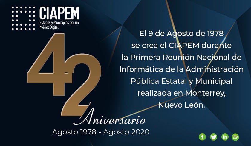 MauricioGarciaH's tweet photo. Muchas felicidades a toda la familia #ciapem por estos 42 años, es un honor poder colaborar, como el primer CIO Municipal, en su presidencia !!!, Felices 42 años @ciapem @ciapemnacional, sigamos trabajando por el desarrollo de las #TIC, en los estados y municipios del pais https://t.co/8OeMLQ3YCs