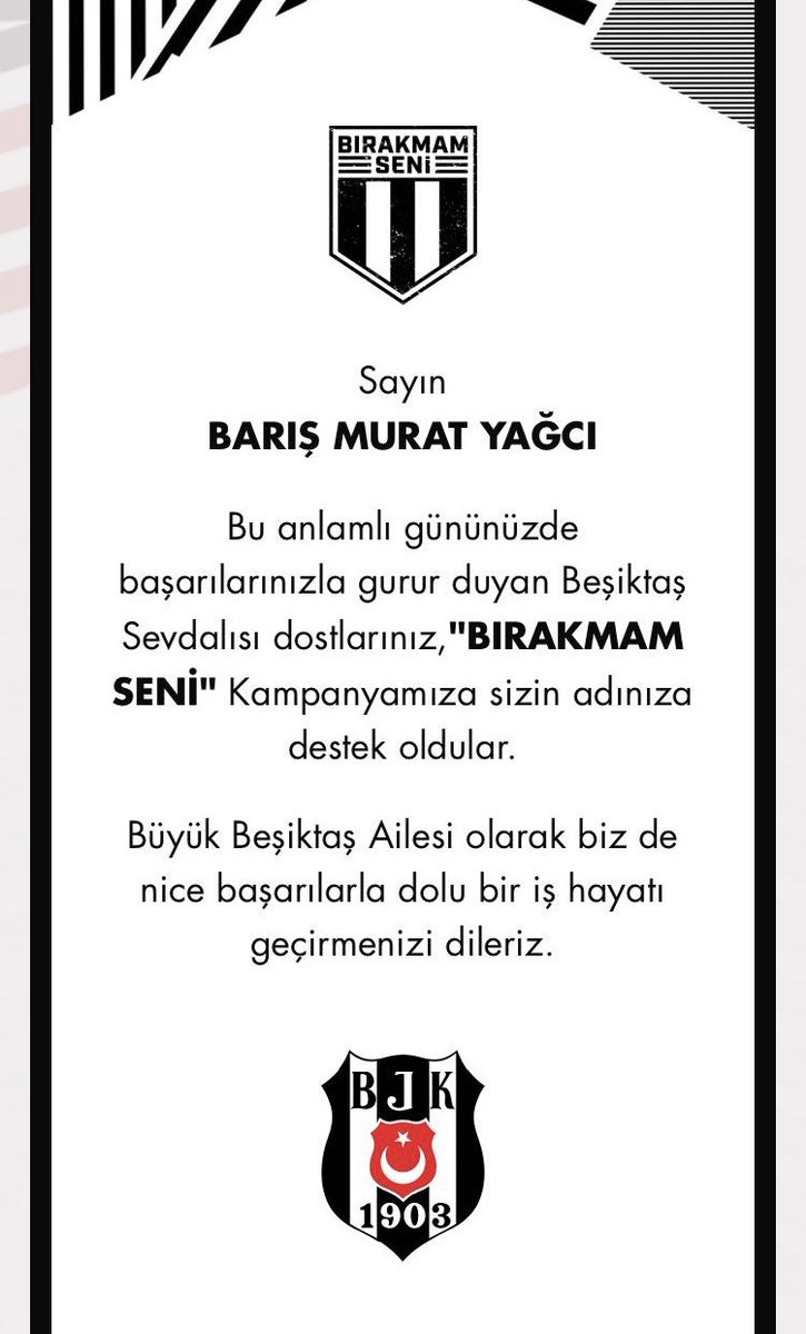 #Bmyfc Ailesi olarak Barış Murat Yağcı adına bagışımız yapılmıştır. 

Destek veren herkese teşekkür ederiz. 🦅❤️

#BırakmamSeni  #ÖdülGecesi #BarışMuratYağcı