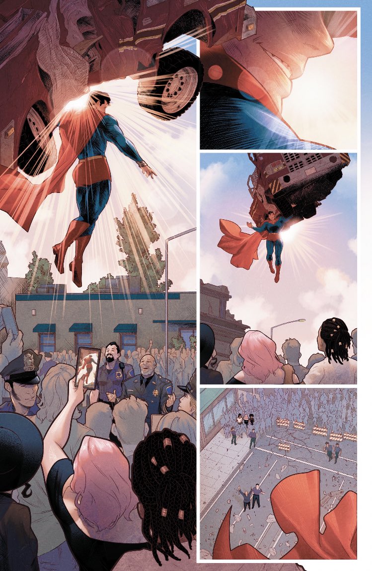 48. He cares about collateral damage. It’s never going to be more important than saving lives but I do think he’s extremely mindful of his surroundings. It may not always be relevant to story but I think he always comes back to see if people need help cleaning up.