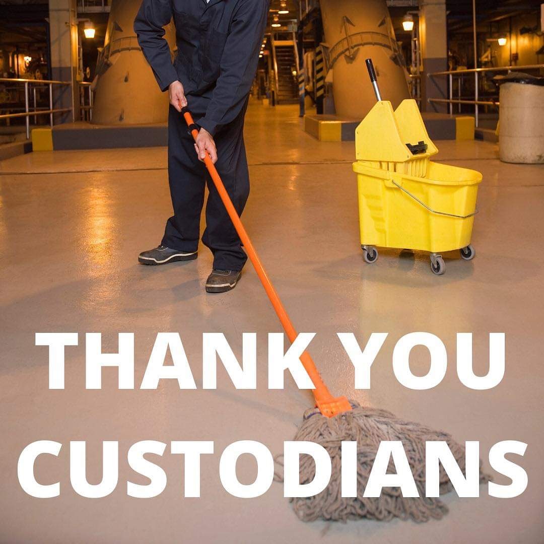 The people that help keep our buildings clean and safe are heroes. 🧡