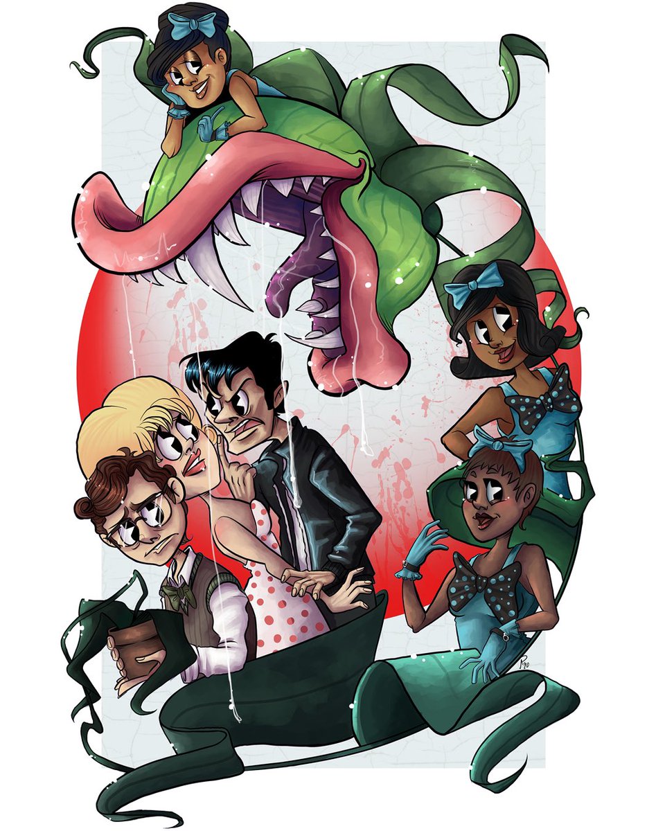 Incognootle's tweet image. 💉🌿💉🌿
.
A piece I started way back in 2018 and finally got around to finishing~ Little Shop is one of my favorite shows that I have yet to see on stage. 😭
.
#LittleShopOfHorrors #MusicalNerd #Theatre #DigitalArt #FanArt #Horror #Audrey2 #AudreyII #Illustration #Art #Cartoon