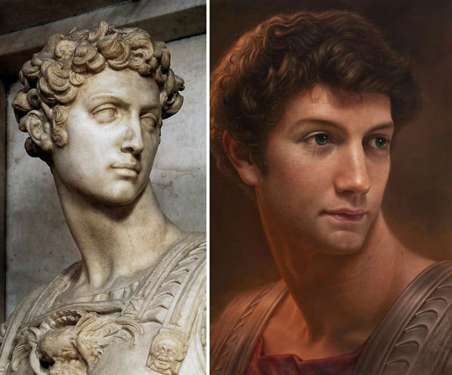 Vulpes_No9's tweet image. 유명한 작품속 인물들을 극사실주의 그림으로 재탄생시킨, 우리나라 화가 정중원씨의 작품들...