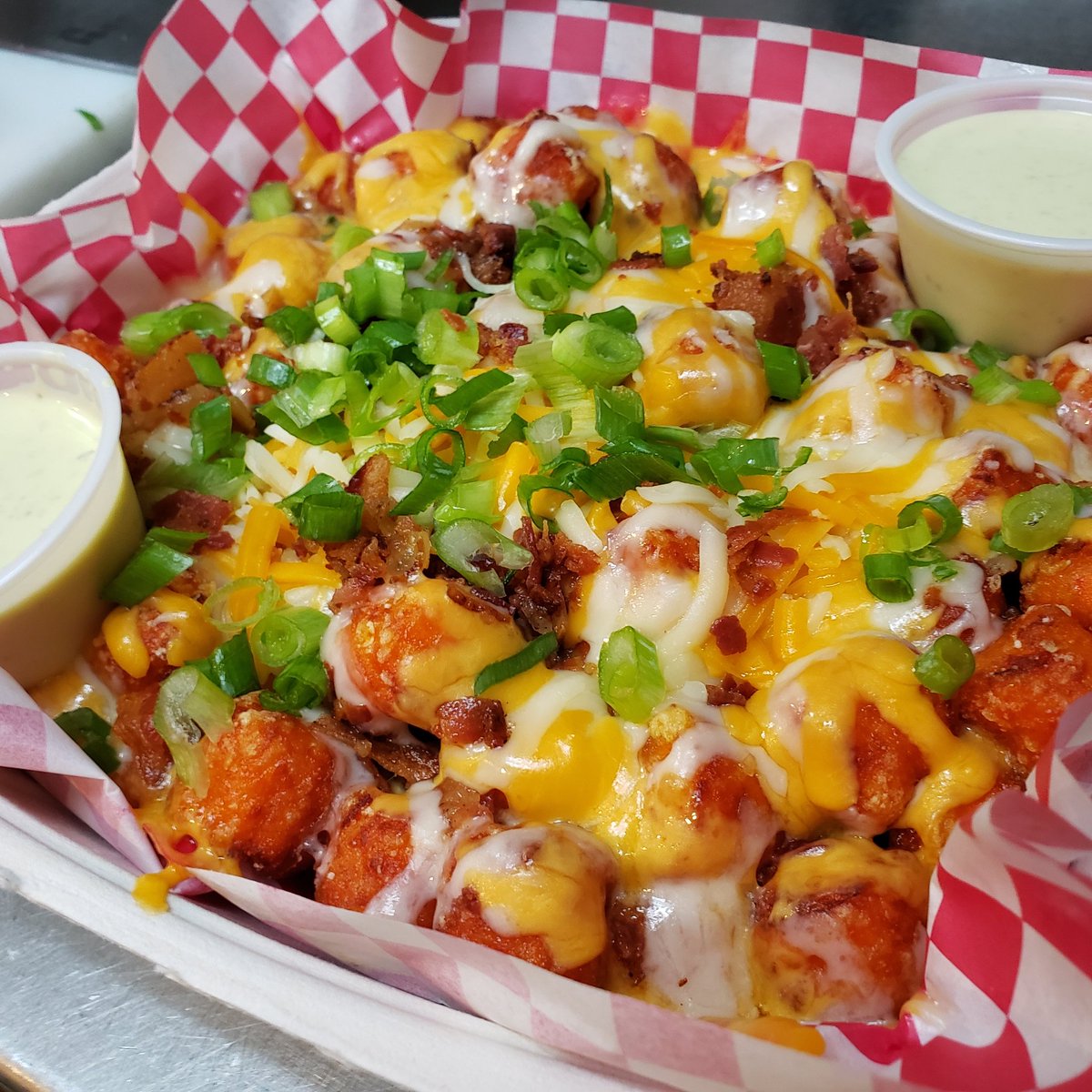 Lindasbar's tweet photo. Come get some pre-FDOC tots for proper brain fuel! https://t.co/JKYpbDawjY