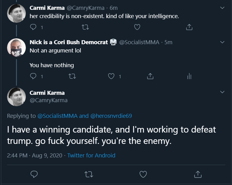 SocialistMMA's tweet photo. Biden bros literally cannot debunk Tara Reade 😂 https://t.co/9SqMn1X9M4