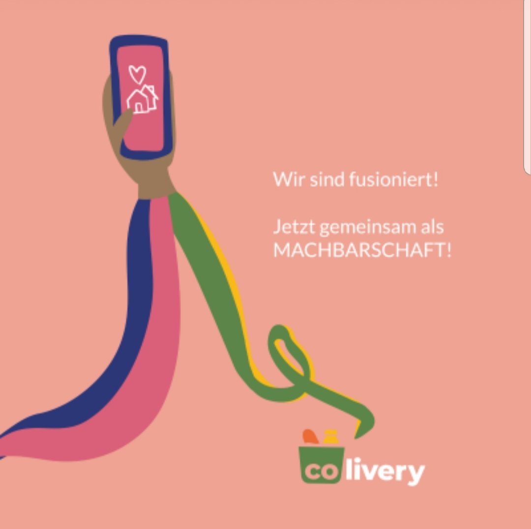 Aus 2 mach 1!

Wir sind weiter gewachsen &amp; haben uns mit einem geschätzten Hackathon-Projekt zusammengetan: #Colivery. 

Um möglichst vielen Menschen helfen zu können, bündeln wir unsere Kräfte &amp; sind an unseren ersten Projekten dran.
#gemeinsamstark #fusion #wirvsvirus