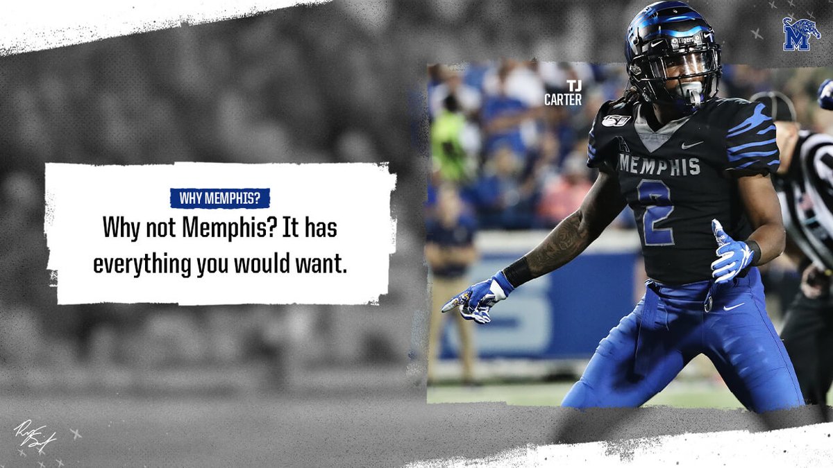 MemphisFBRec's tweet photo. #WhyMemphis? @TCarter615 loves being a Tiger. https://t.co/dkNBmARE6i