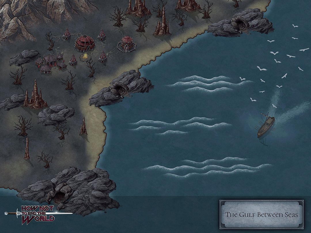 Just off the coast of Irretai, Sailors make an unscheduled stop hunt down whispers of sunken relics. But, when Dolphin-riding Goblins come to intervene, the party must think on their feet lest they wind up as fish food...