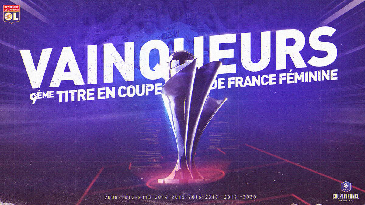 ol__lyonnes's tweet photo. 💥 VAINQUEURS 💥

La #TeamOL s'impose aux tirs au but (4-3) ! 

Nos joueuses remportent la 9ème @coupedefrance de l'histoire du club !

BRAVO 🏆🏆🏆🏆🏆🏆🏆🏆🏆 https://t.co/maB98MSG3I