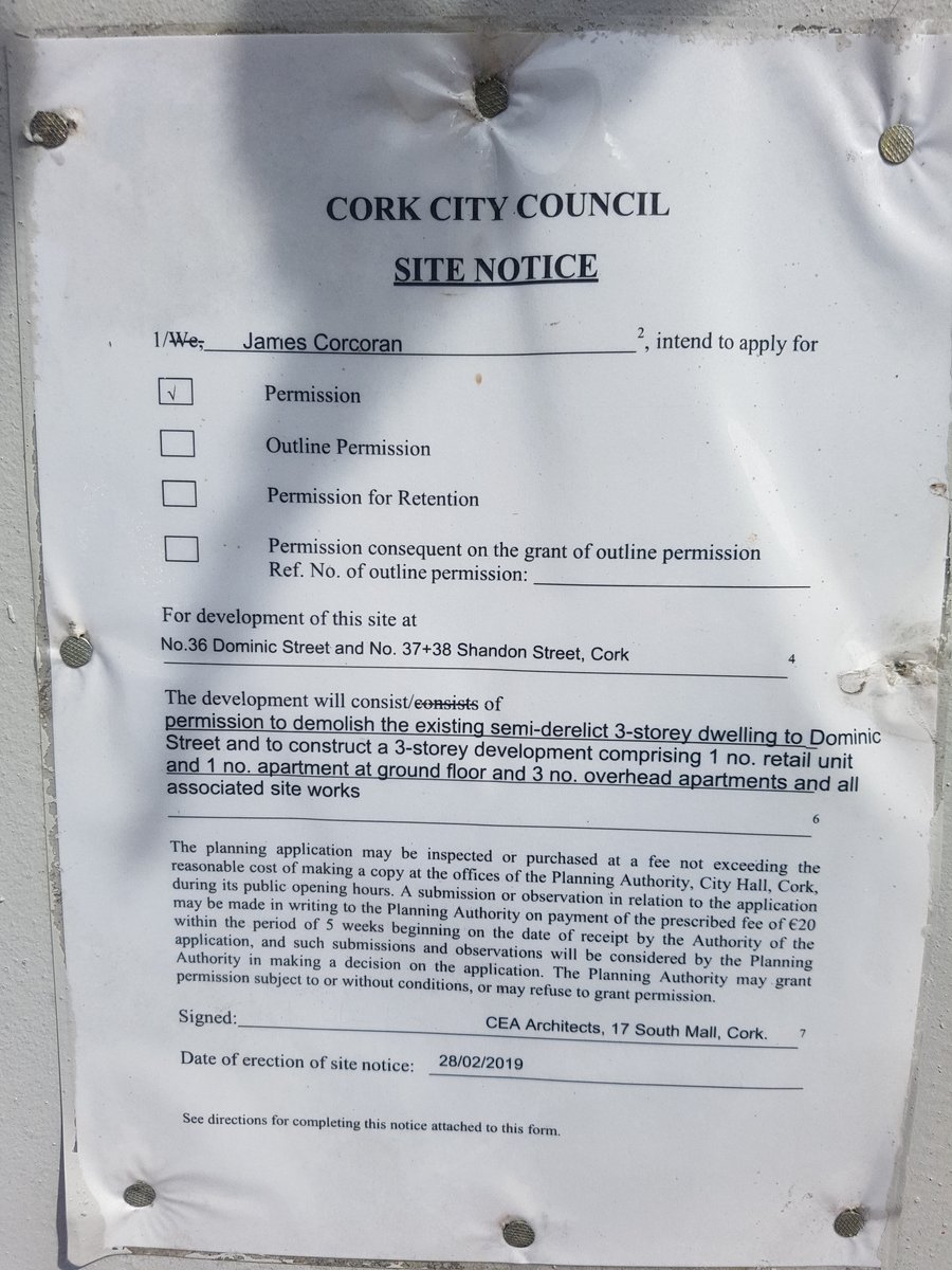 another empty house in Cork city, again it has lots of characterdecaying for a long while, now up for sale w full planning for mixed usefingers crossed it will be someones home asap & will be affordable as well as being repaired with respect to extend its longlife #homeless