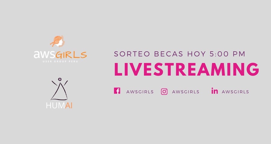 AwsGirls's tweet photo. Falta muy poco para conocer a los ganadores del sorteo!!
Aún tienes tiempo de participar
#awsgirls #aws #beca #python https://t.co/EqpOe625Pd