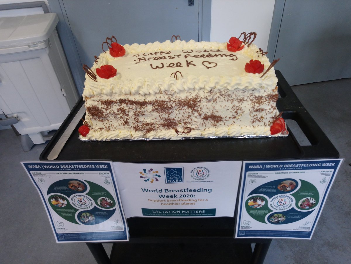 Great to celebrate 🎉
 #WorldBreastfeedingWeek2020  in #UMHL🌈 this week. Cake &amp; breakfast to recognize the amazing effort every member of our team makes to support breastfeeding #MDT #COE, <a href="/ULHospitals/">Follow @HSEMidWest</a> <a href="/ronan_eileen/">Eileen ronan</a> <a href="/colettecowan1/">Colette Cowan</a> <a href="/Naro_Imcha/">Naro Imcha</a>