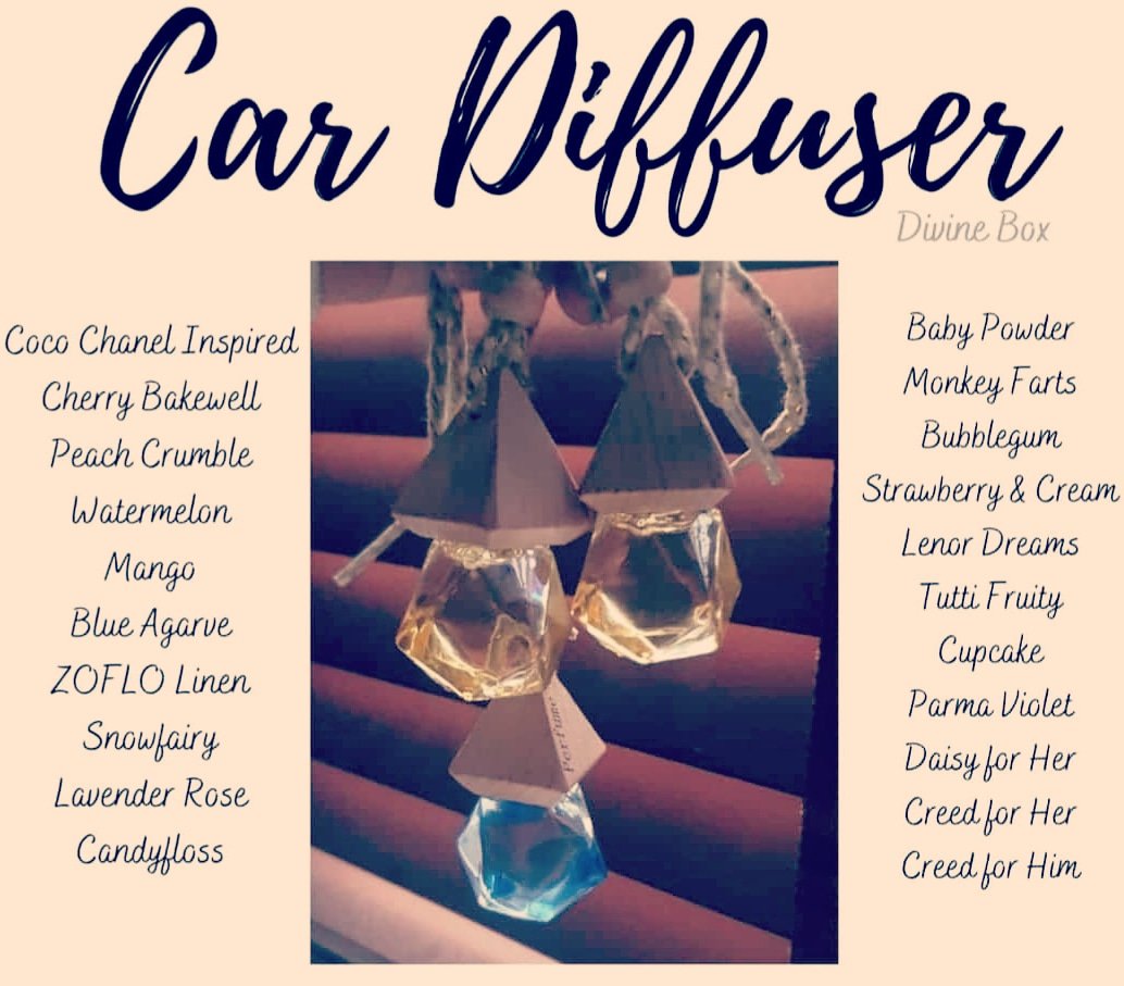 DivineBox1's tweet image. #car #diffusers #cardiffusers available to #purchase so many scents to choose from. What&apos;s your favourite? #Decision2020 #sundayvibes