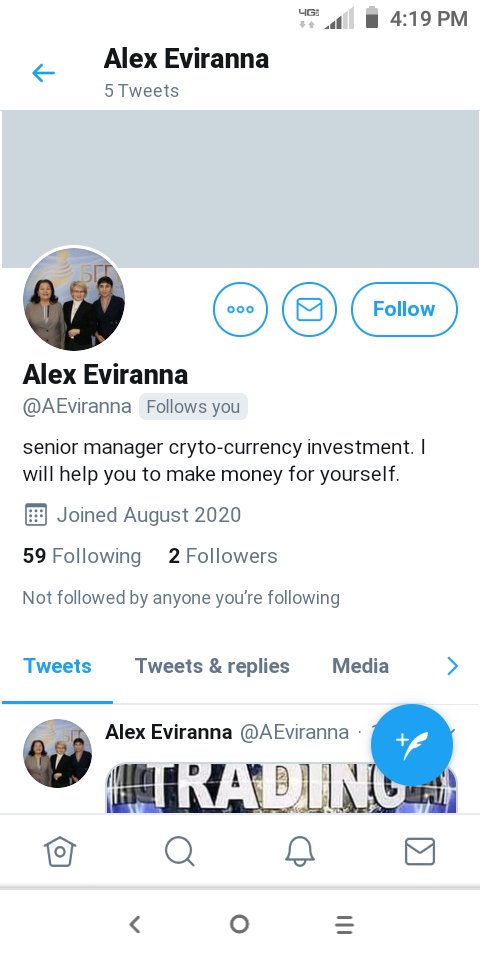 MarieDa27806074's tweet photo. ⚠️ #ScammerWarning⚠️❗If you get a follow from @AEviranna it is a #Scam wanting people to send money through Western Union for supposedly an investment. https://t.co/QbPcyjwXCi