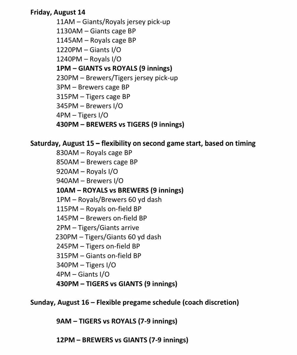 SABorderBattle's tweet photo. Schedule for the 2020 South Atlantic Pro Games August 14-16. Players who will be attending the event please check your email for further details #SAProGames https://t.co/0jMj0mEP8j