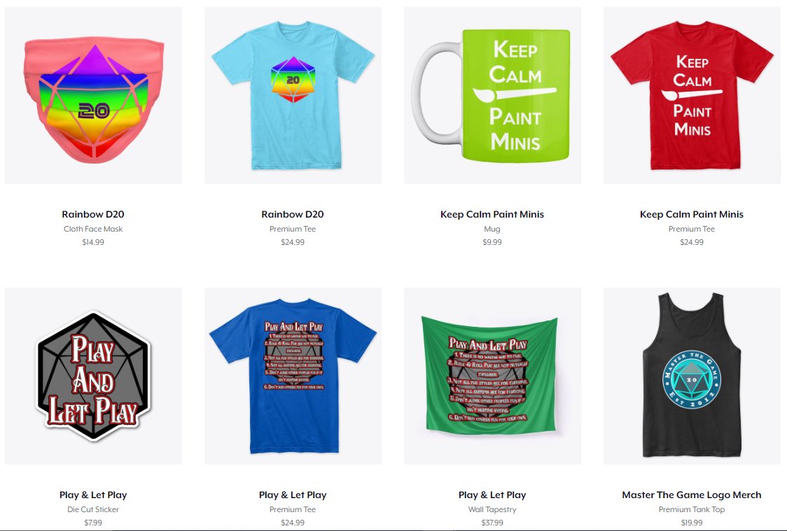 masterthegamerp's tweet photo. NEW MERCH NOW UP IN THE STORE! #KeepCalmPaintMinis #PlayNLetPlay #RPGMerch #RPGStore #NerdMerch #GeekMerch https://t.co/IsIwR6n9zE https://t.co/gZ8YPChBrW