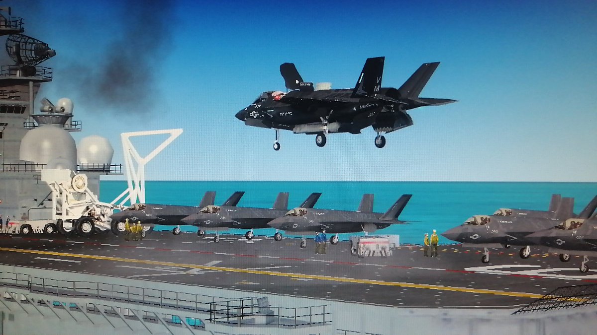 FLOANVirtual's tweet photo. #F35BCombatReady ✈⚔ Vuelo de nuestra #NovenaEscuadrillaVirtual 🇪🇸 (#CombatReadyTraining) en #MCASBeaufort (#KNBC) &amp; #USSAmerica (#LHA6) &amp;  #SouthCarolina 🇺🇸, con el #LockheedMartin #F35B #LightningII ✈ https://t.co/CYI5kh7yZF