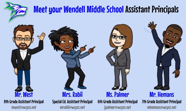 Meet your WMS Assistant Principals! If you have questions about Virtual Academy, please contact Ms. Palmer.  <a href="/JPalmerWMS/">Jennifer Palmer</a> <a href="/MagnusHemans/">Magnus Hemans</a> <a href="/mikeaustinwest/">Michael Parker West</a> <a href="/MarsieRabii/">Marsie Rabii</a>