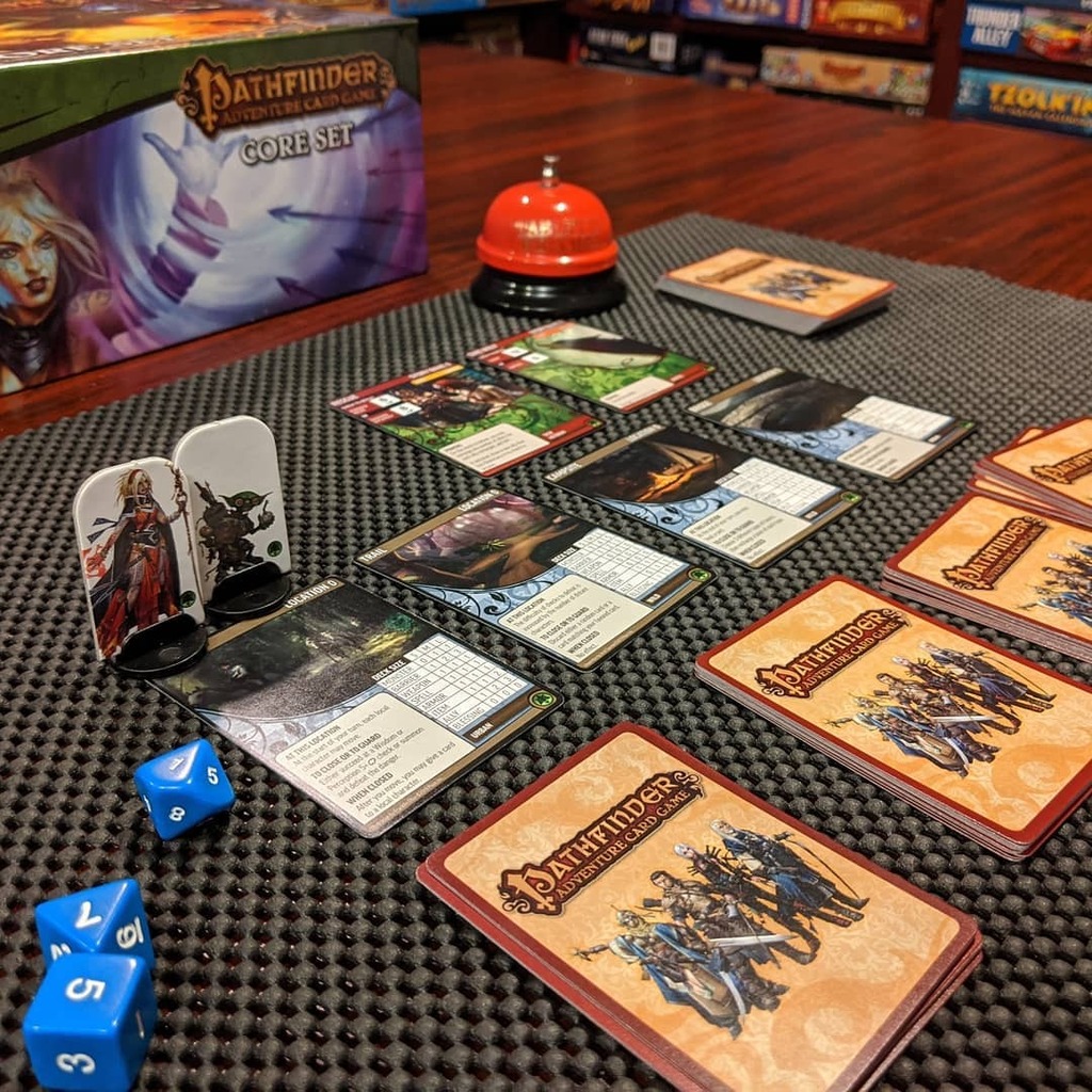TabletopBellhop's tweet photo. Playing our first non-intro rules game of the Pathfinder Adventure Card Game. The encounters are much more difficult!
#PACG #pathfinderadventurecardgame https://t.co/oEY7YYkQrx https://t.co/8m15lxGxsn